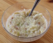 Purée pomme, banane et amande